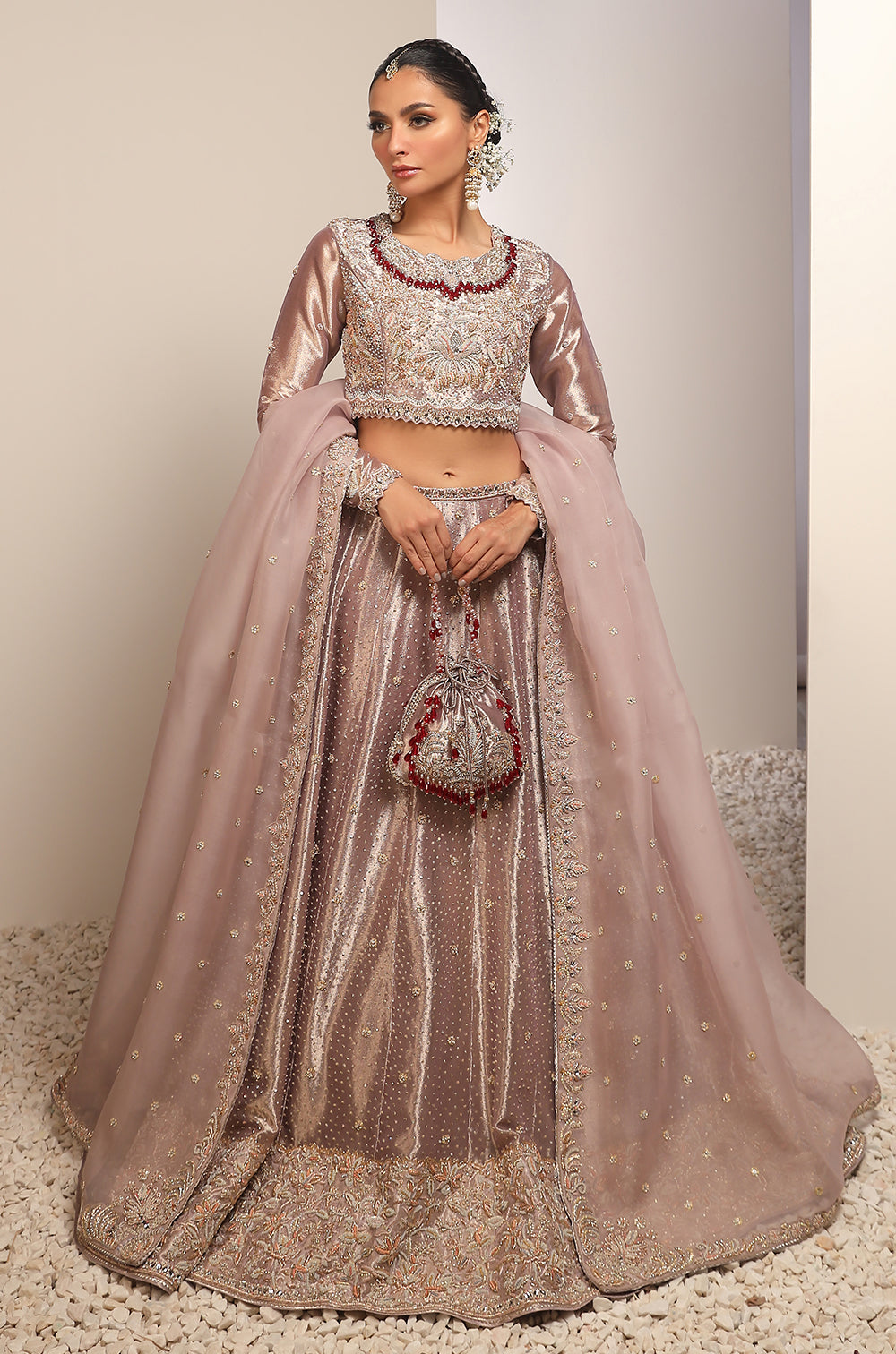 Lame Tissue And Organza-Full Set