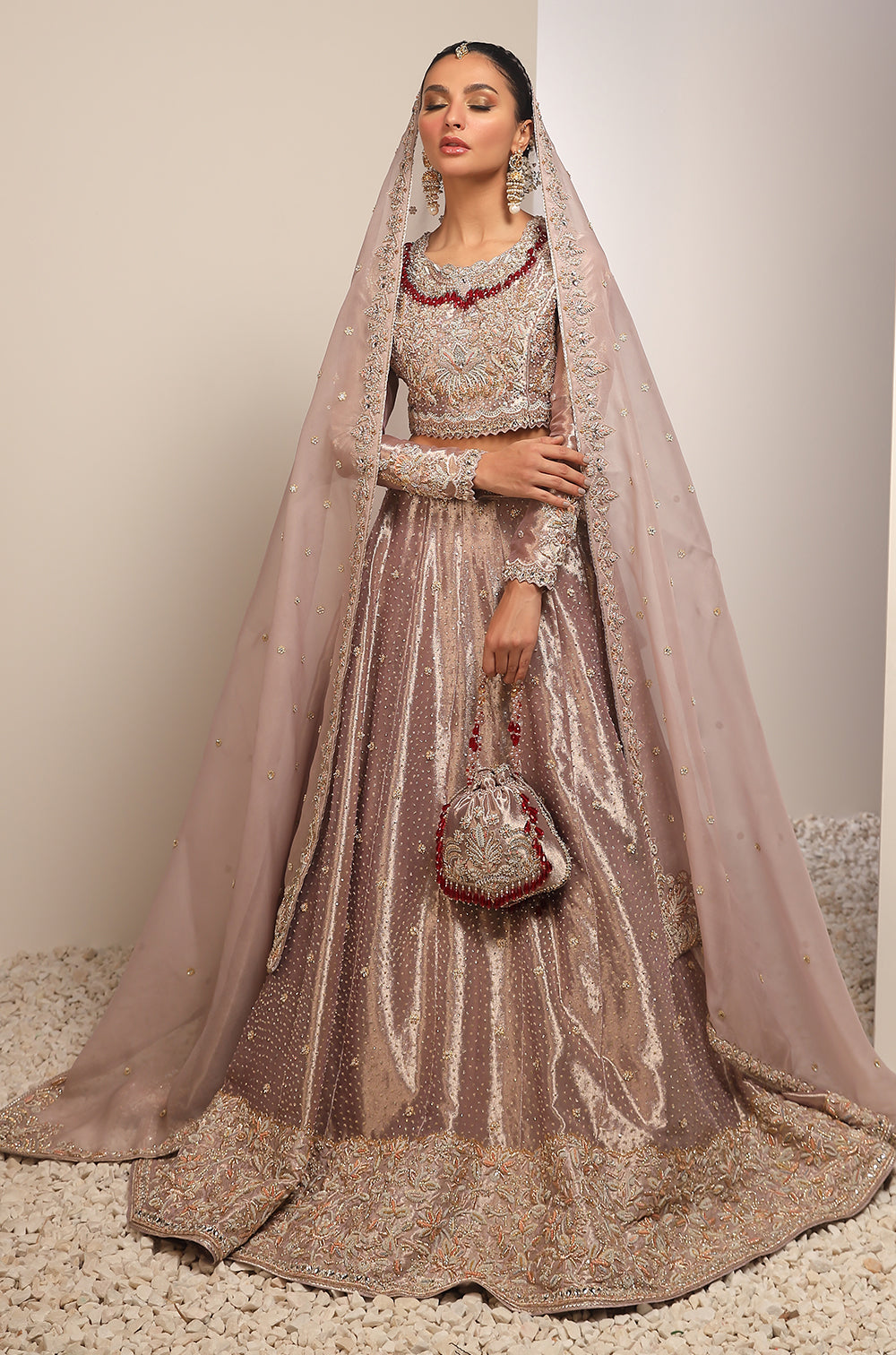 Lame Tissue And Organza-Full Set