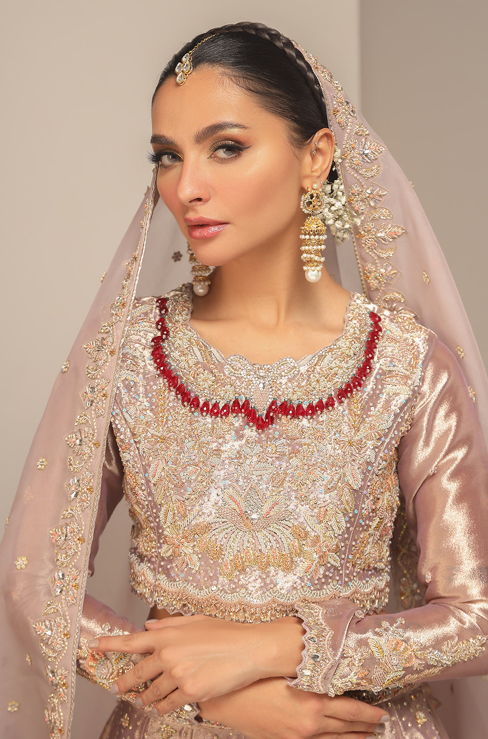 Lame Tissue And Organza-Full Set