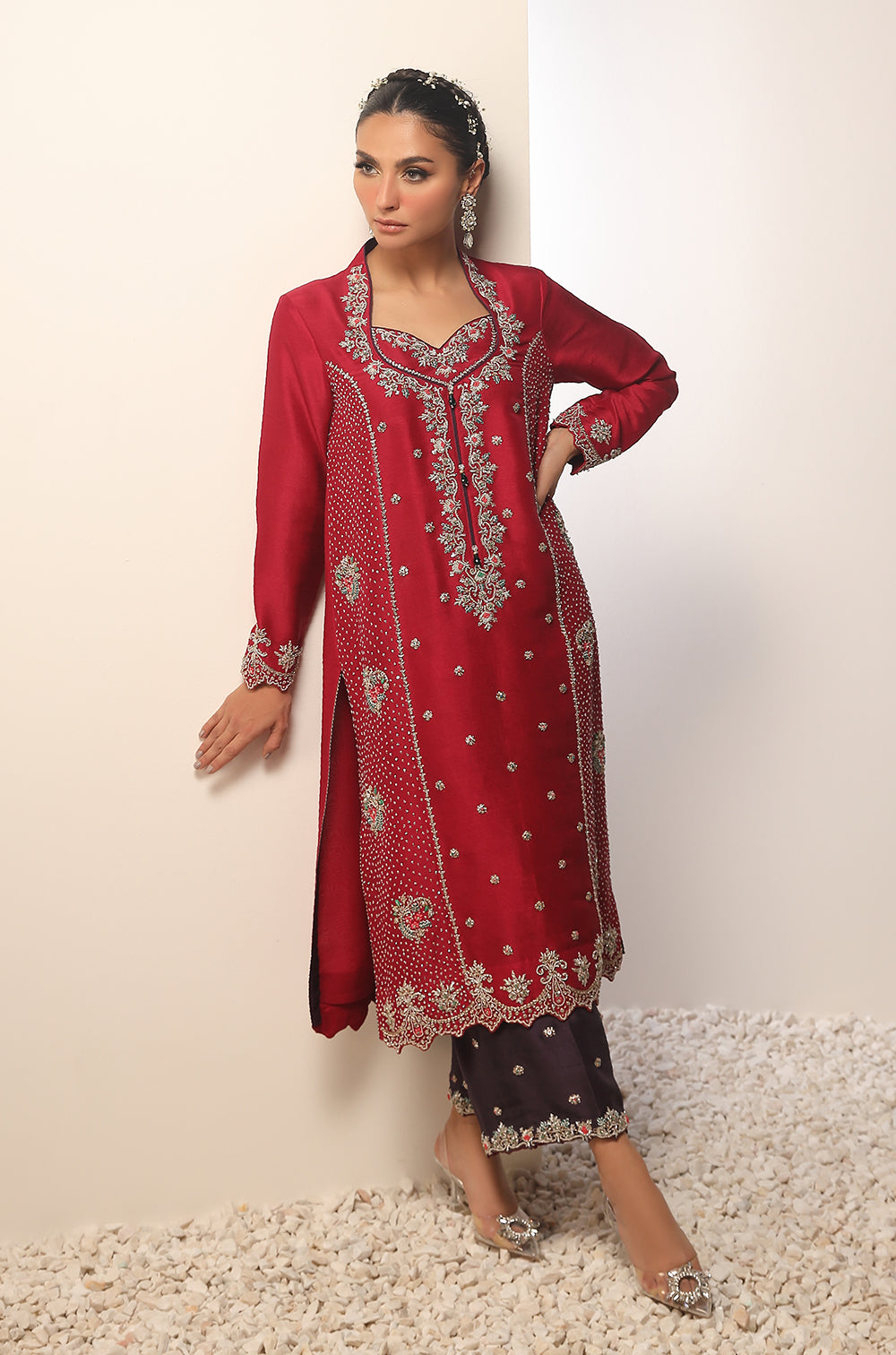 Pure Raw Silk-Shirt & Izaar