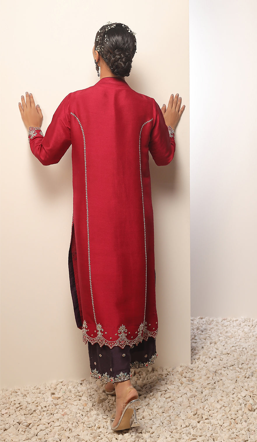 Pure Raw Silk-Shirt & Izaar