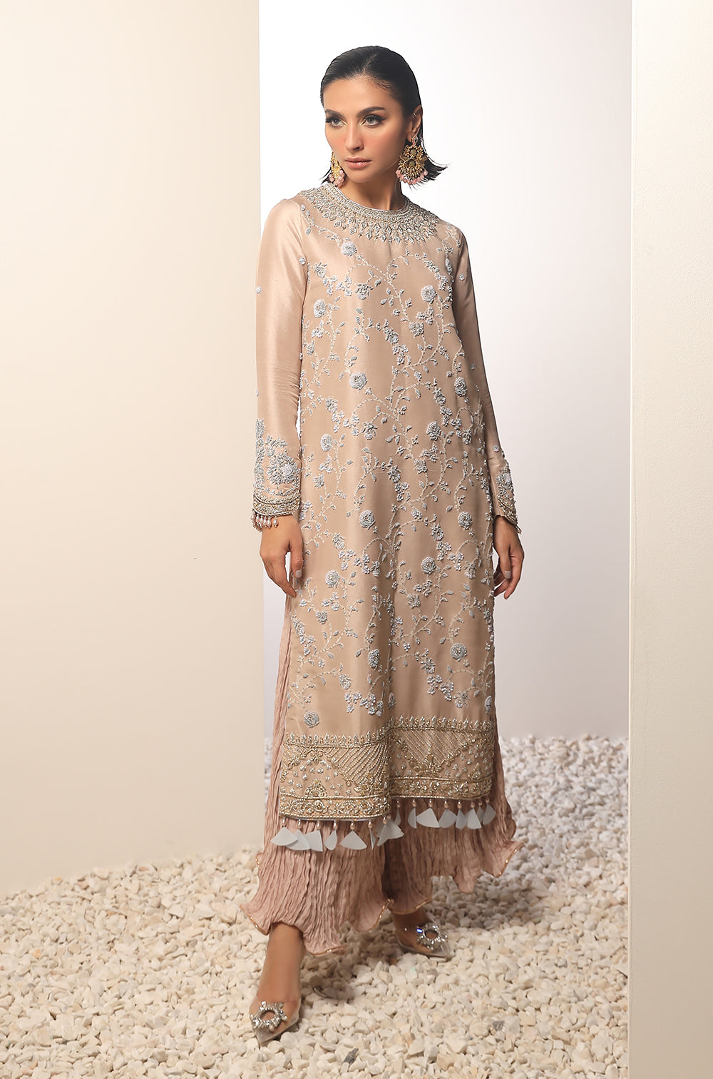 Raw Silk ,Organza And Crushed Silk-Full Set