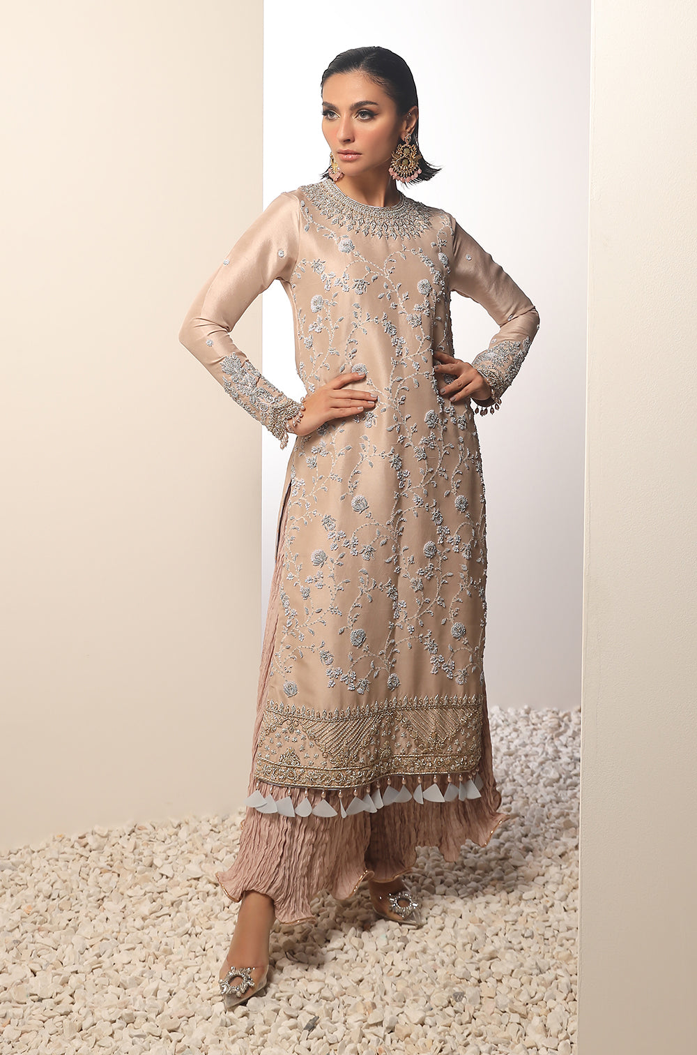 Raw Silk ,Organza And Crushed Silk-Full Set