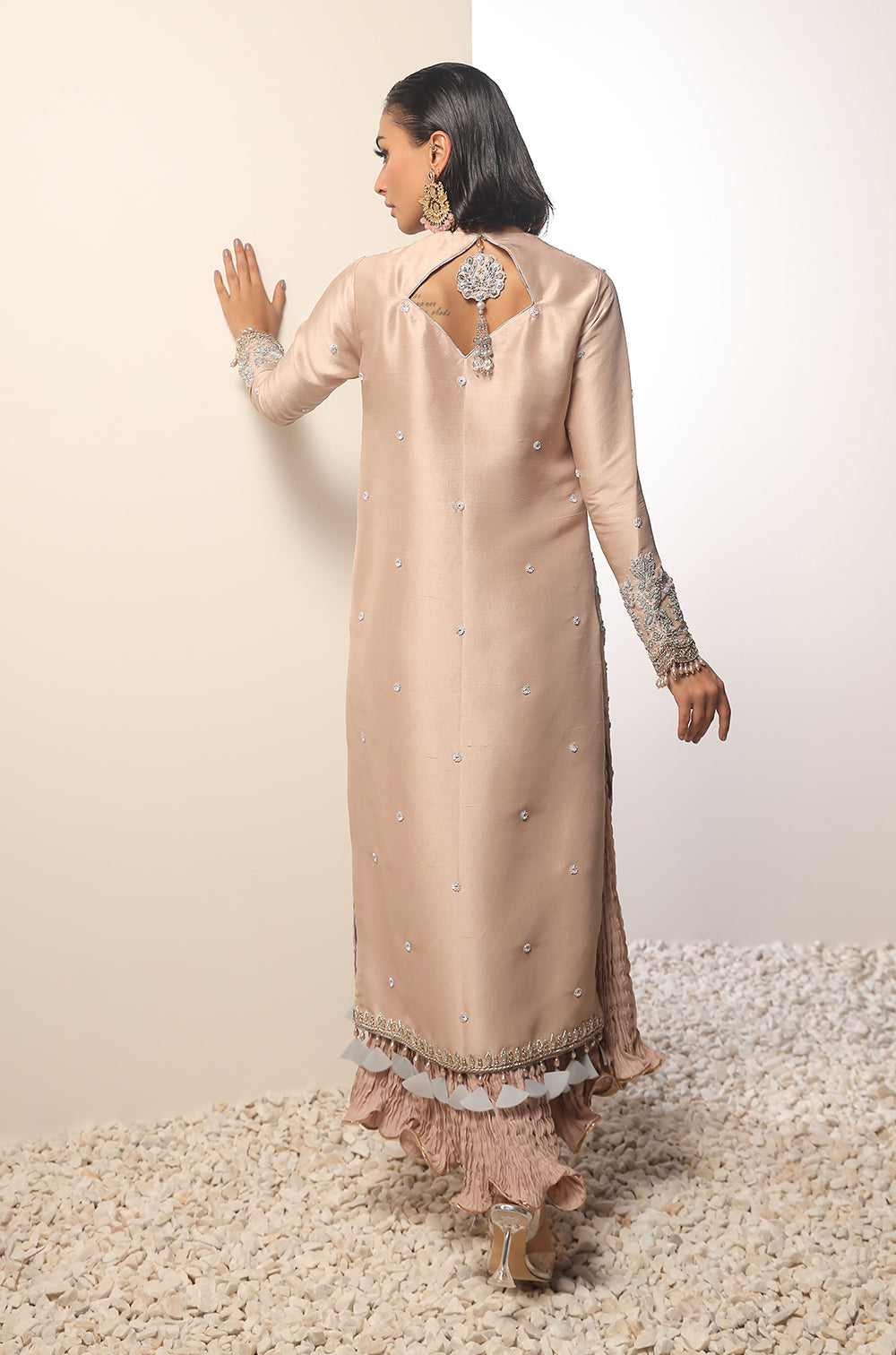 Raw Silk ,Organza And Crushed Silk-Full Set