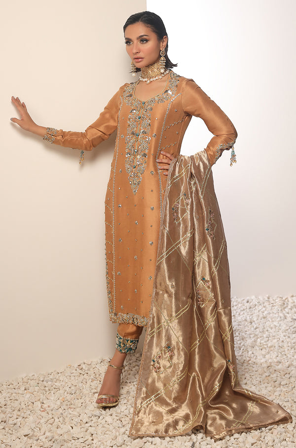 Pure Raw Silk And Lame Tissue-Full Set