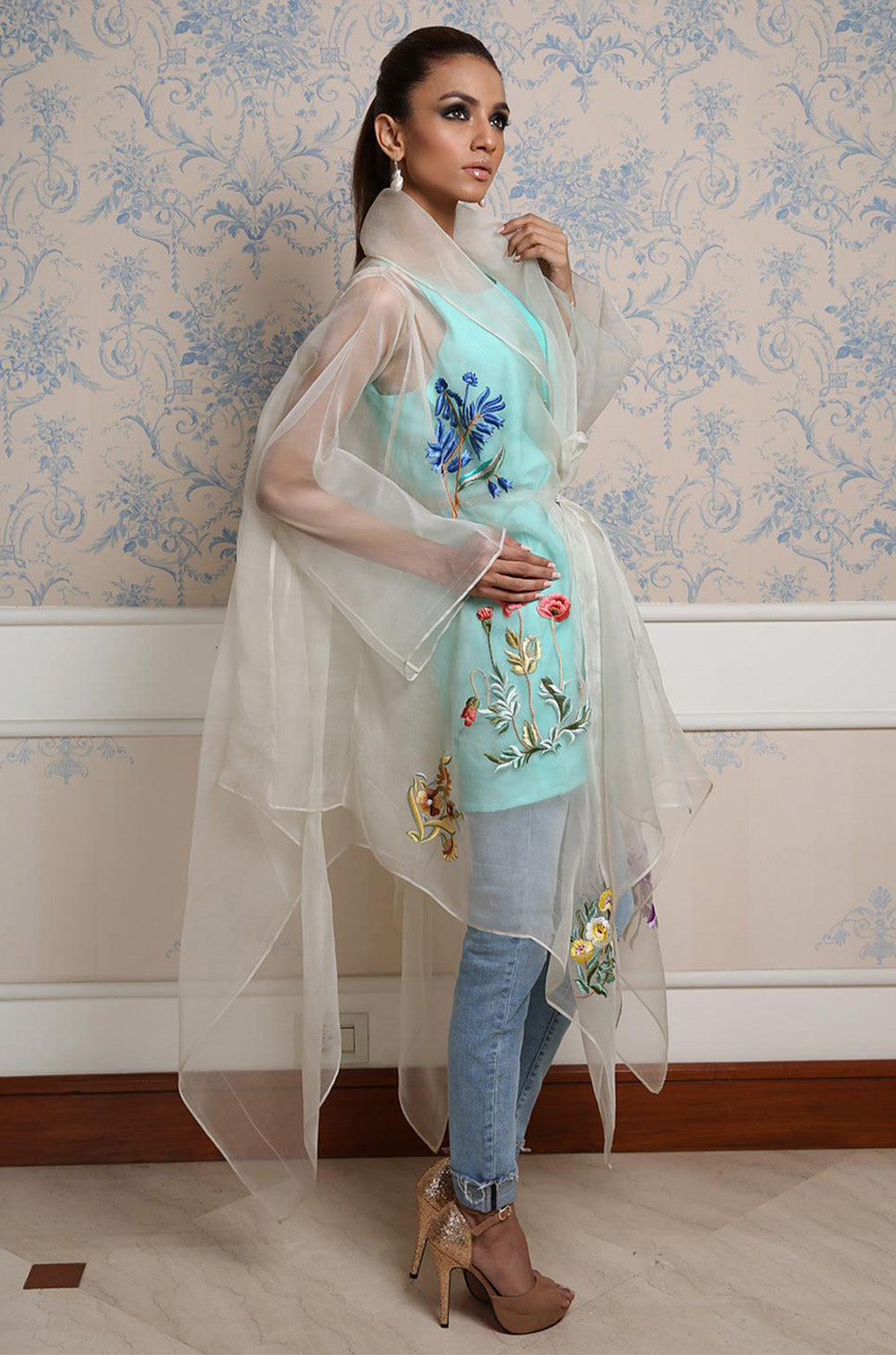 Cotton Silk-Wrap & Slip